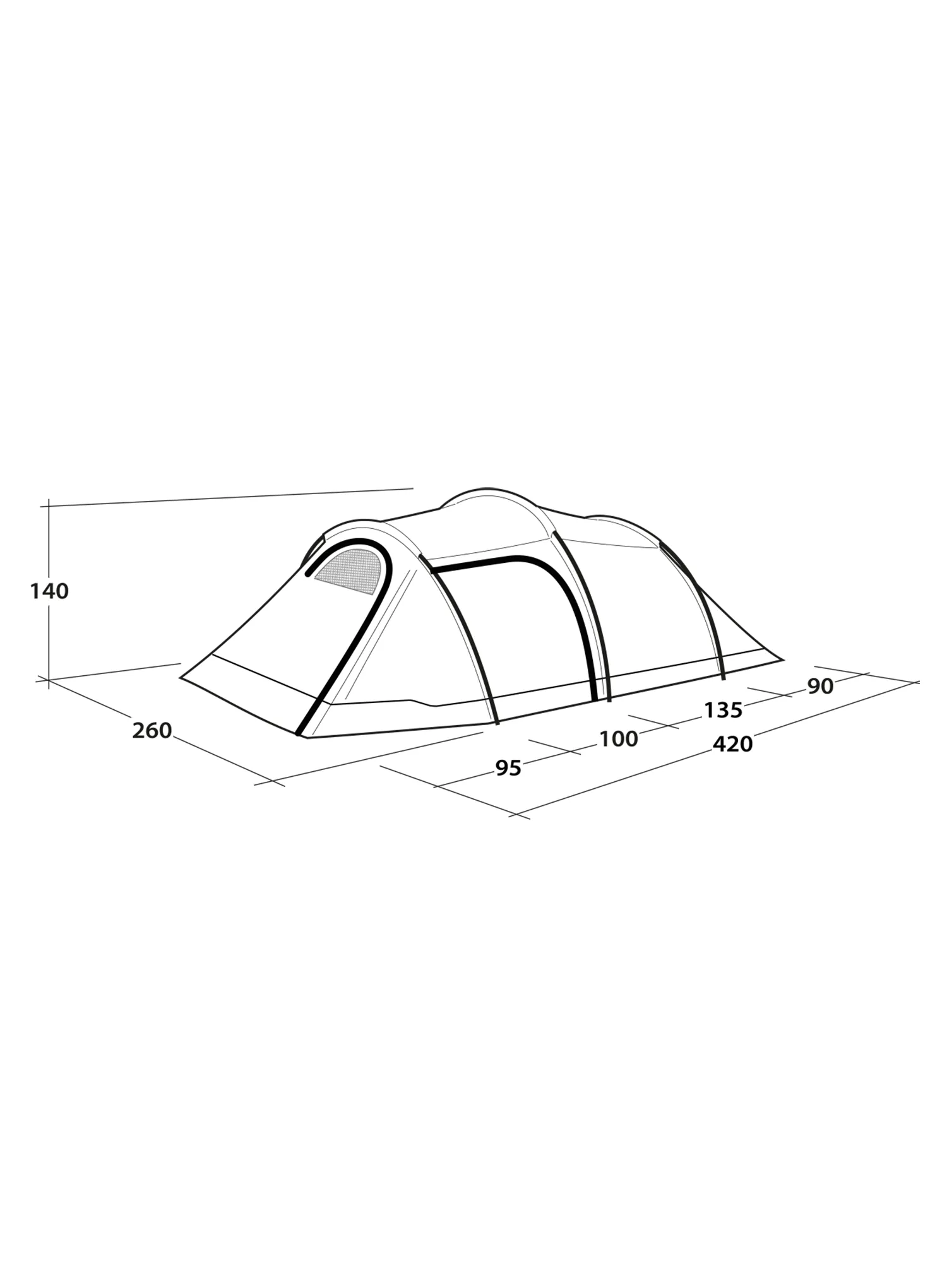 Четириместна палатка Outwell Earth 4 Plus