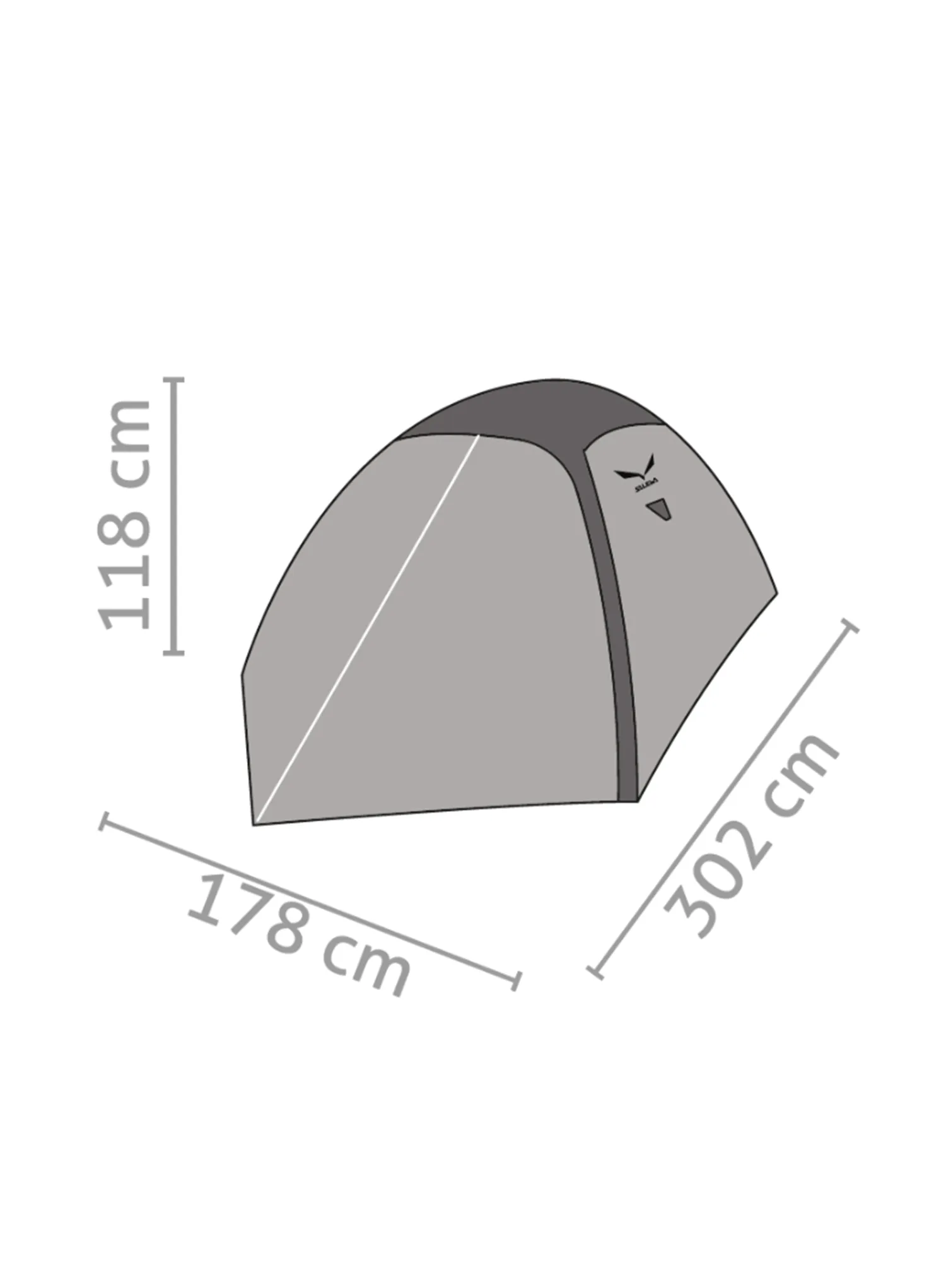 Триместна палатка Salewa Atlas III Tent - faded green/shadow
