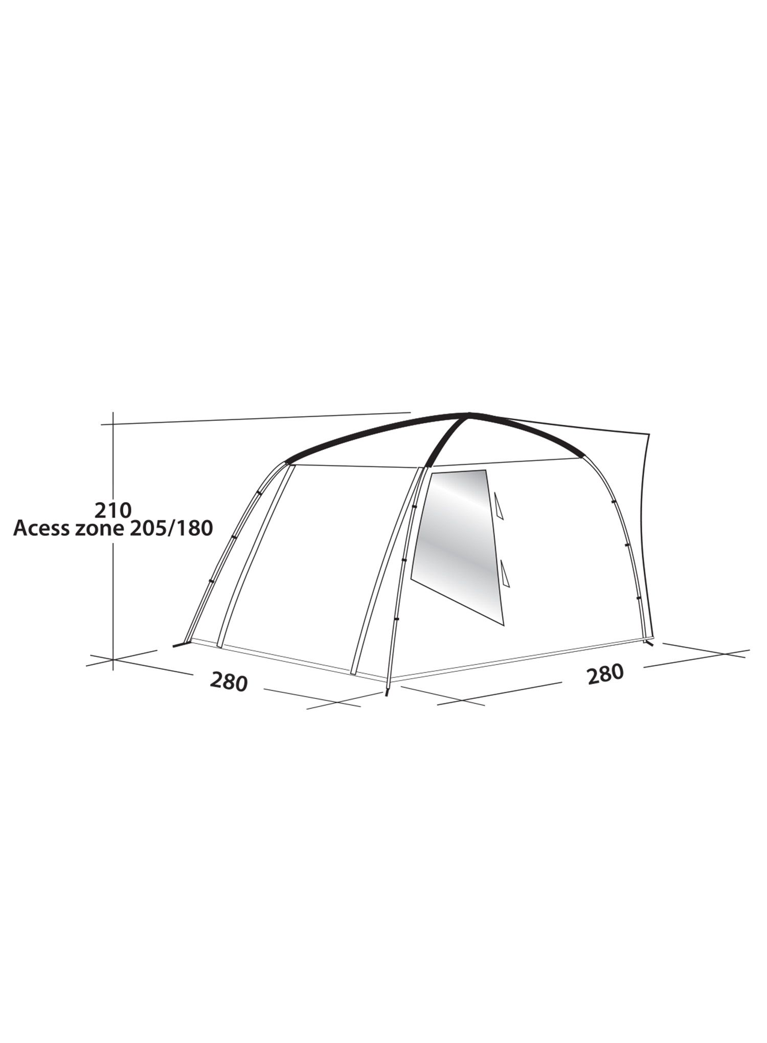 Палатка за кемпер Easy Camp Fairfields - grey/dark grey
