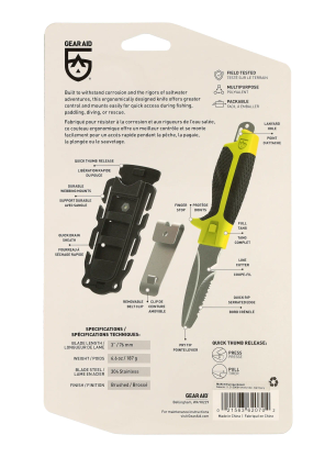 Тактически нож GearAid Tanu Dive and Rescue - grey