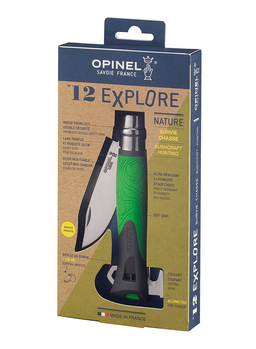 Туристически нож Opinel No.12 Explore - earth/green