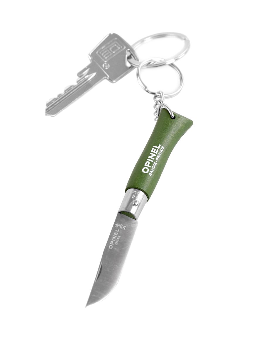 Ножче под формата на ключодържател Opinel No.04 Inox Origins - khaki keyring