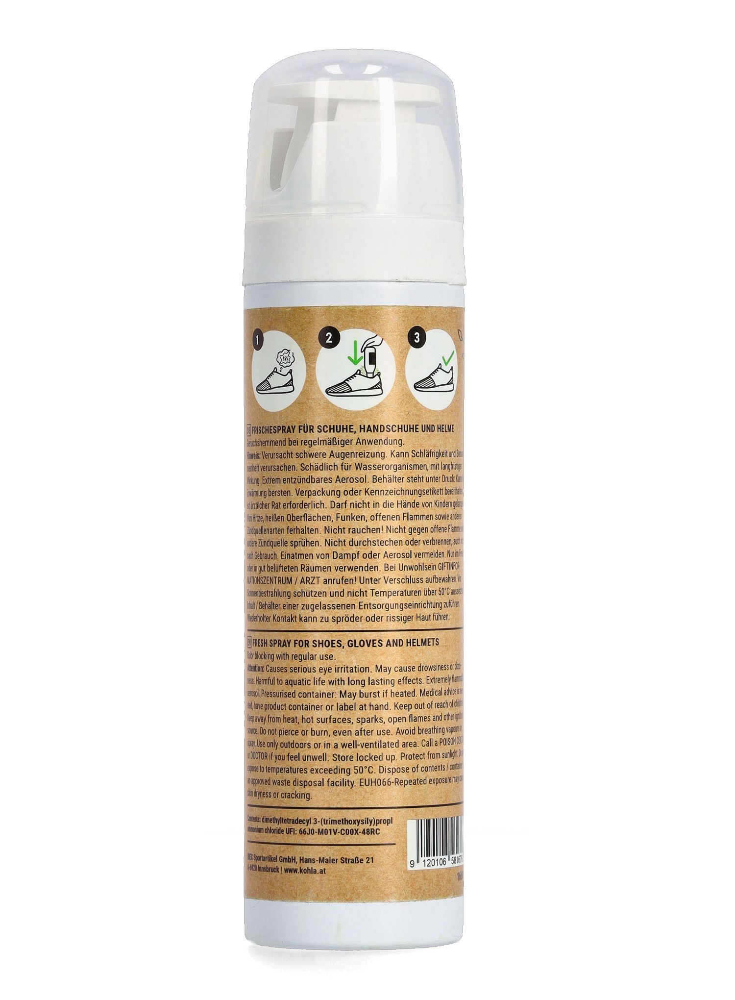 Освежител за обувки Kohla Care Eco-Refresh Spray 150 ml