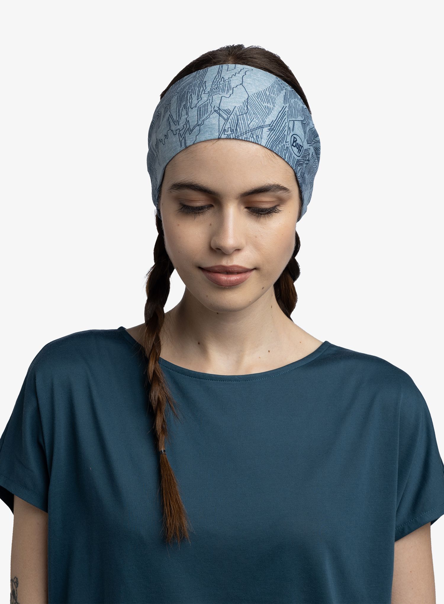 Лента за глава Buff Coolnet UV Wide Headband - laven mist