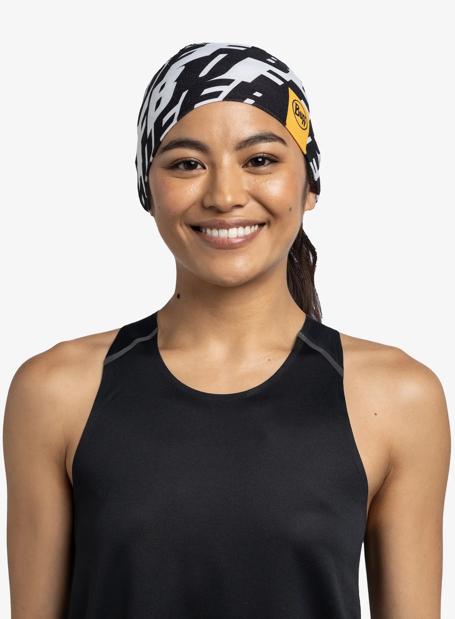 Лента за глава Buff Coolnet UV Wide Headband - logo multi