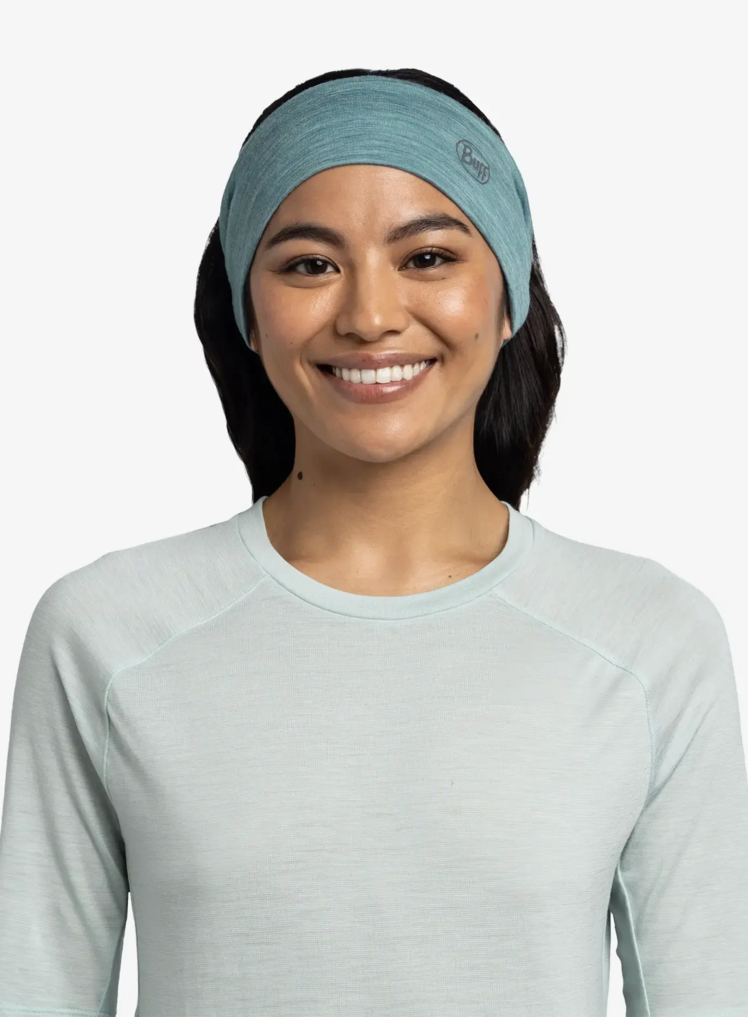 Лента за глава Buff Merino Lightweight Headband - solid pool