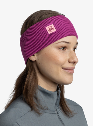 Дамска лента за глава Buff Crossknit Headband - solid orchid