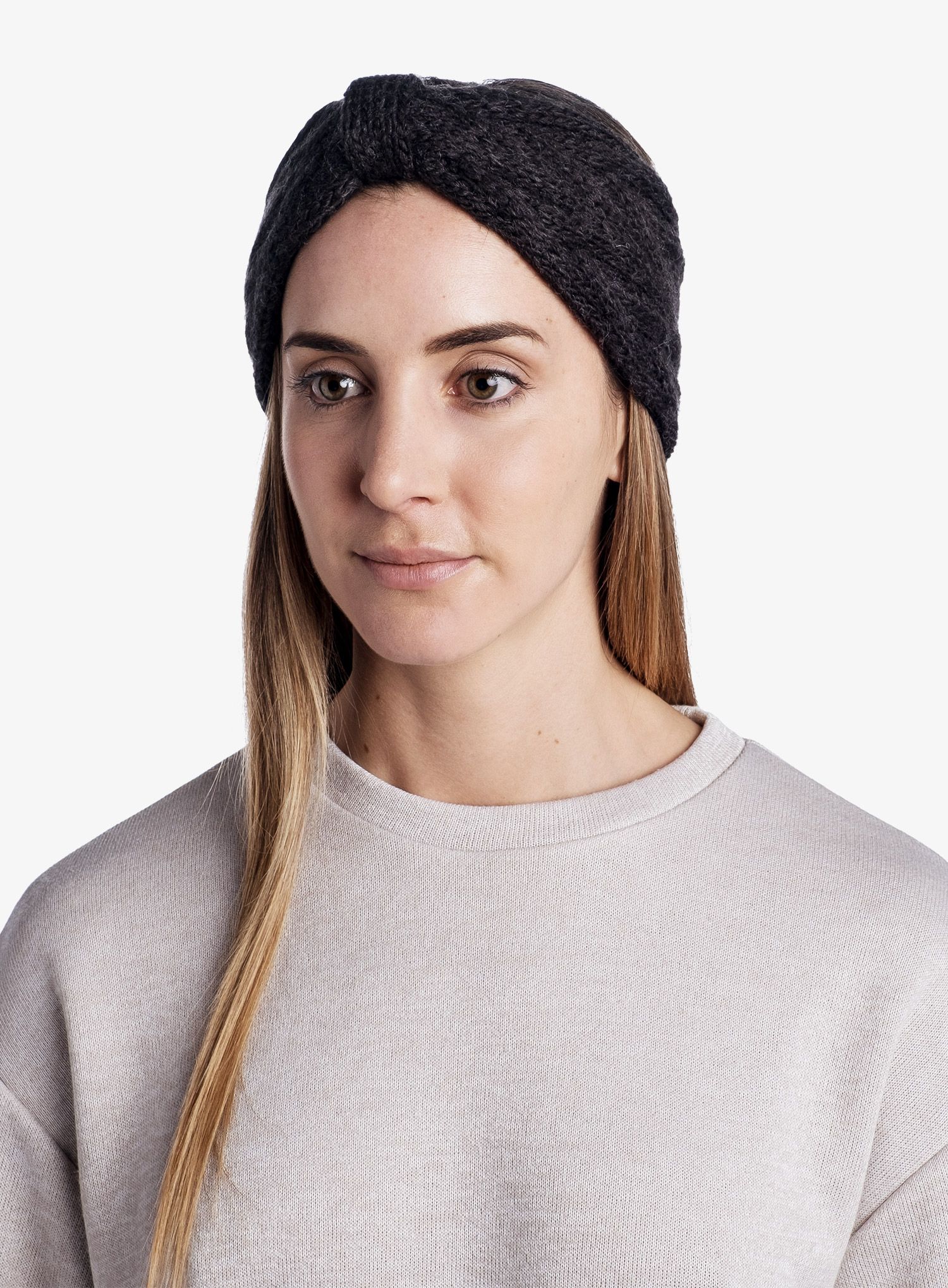Дамска лента за глава Buff Knitted&Fleece Headband Caryn - graphite