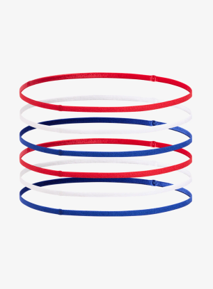 Дамска лента за глава Under Armour Mini Elastic 6PK - red/white