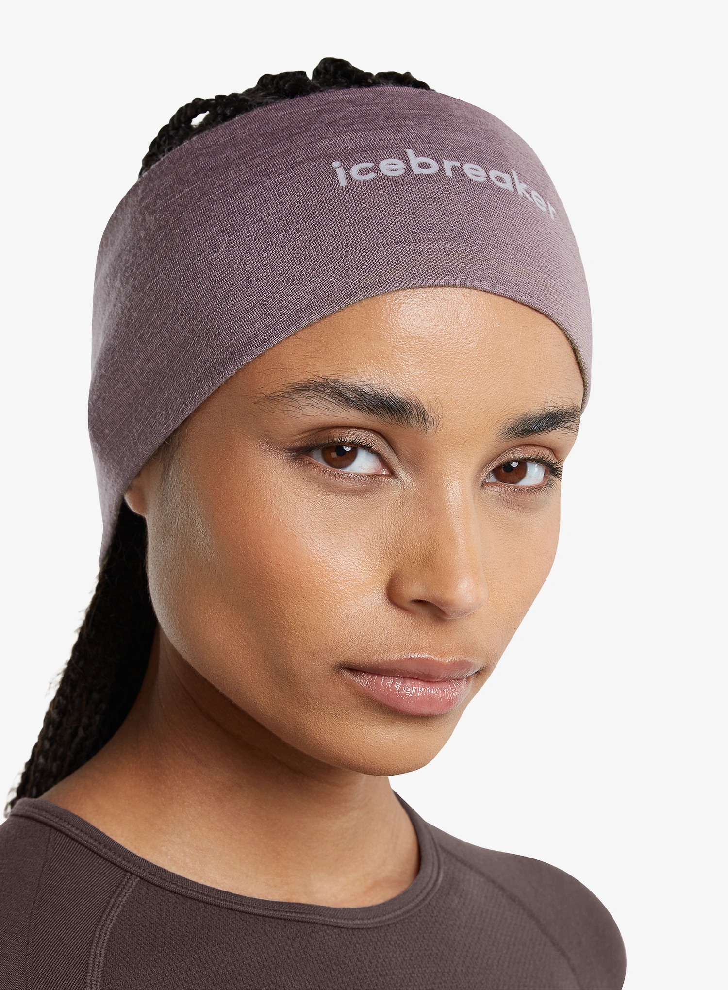Лента за глава Icebreaker Merino 200 Oasis Headband - grey plum