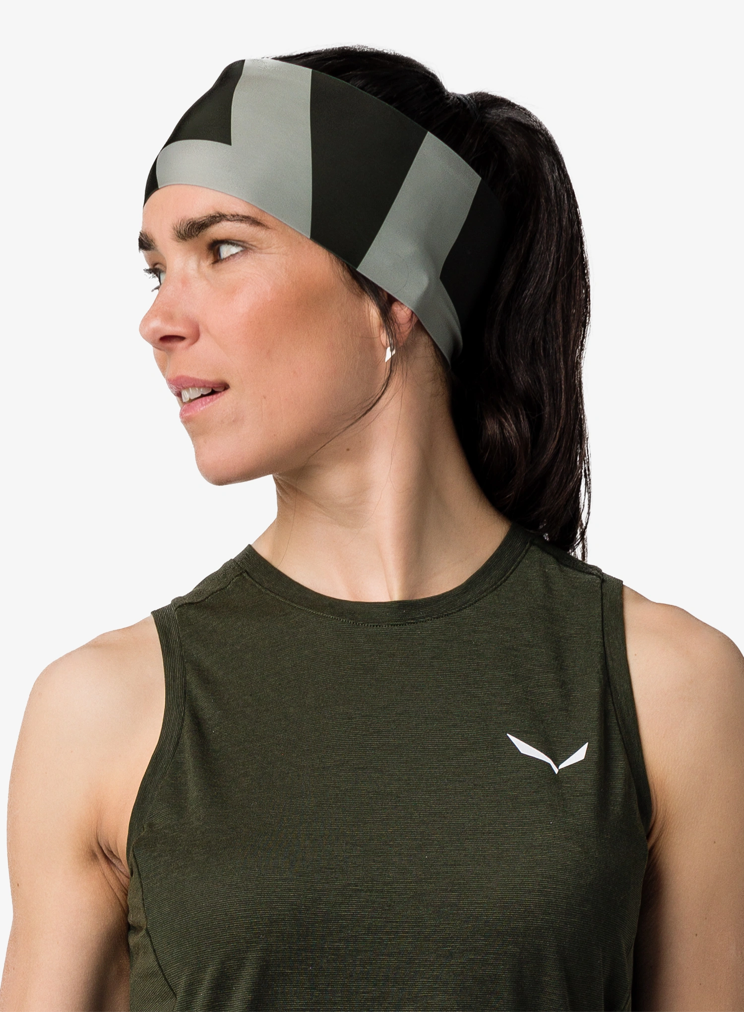 Лента за глава Salewa Pedroc Dry Headband - dark olive