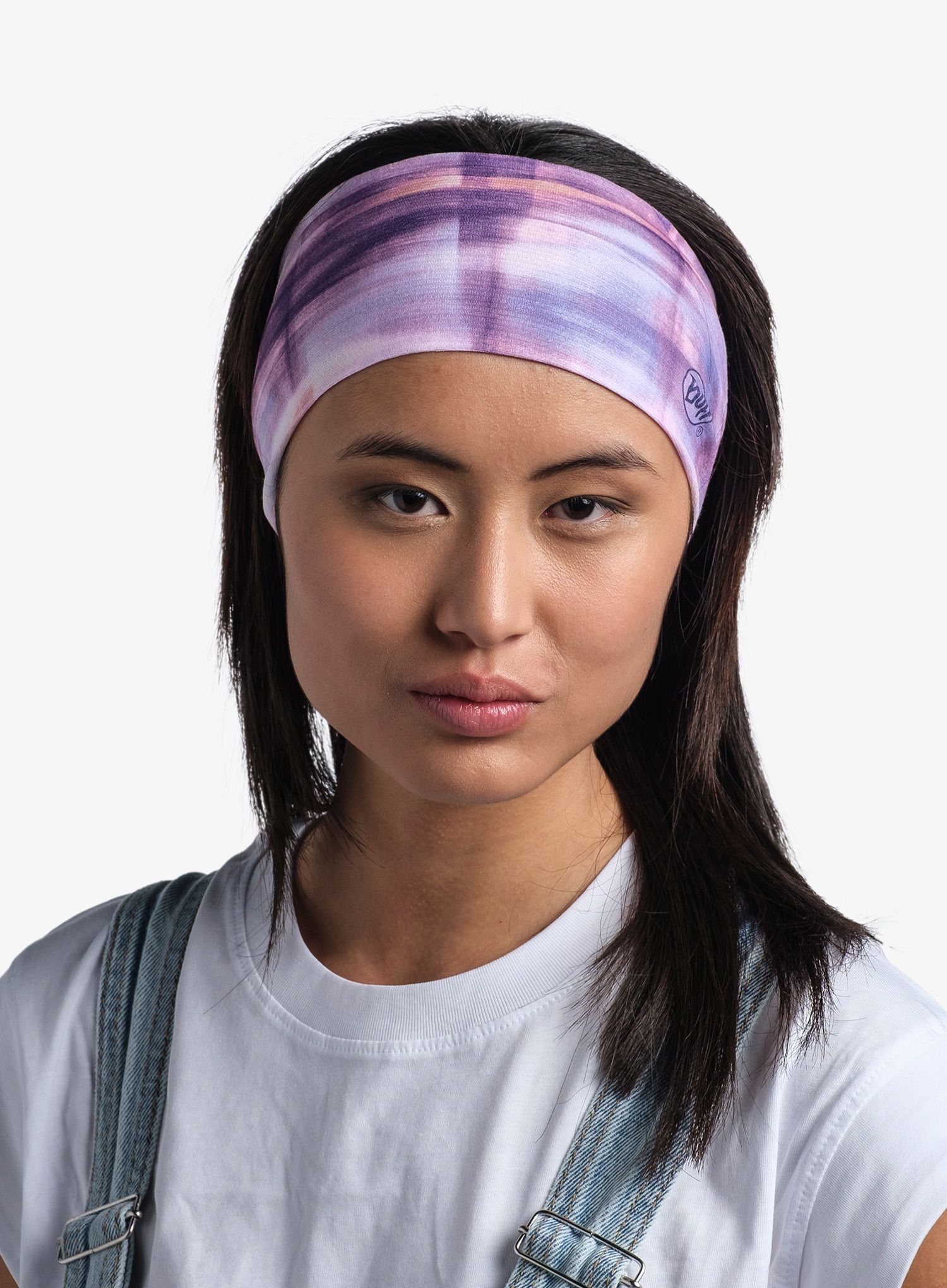 Лента за глава Buff Coolnet UV Wide Headband - seary purple