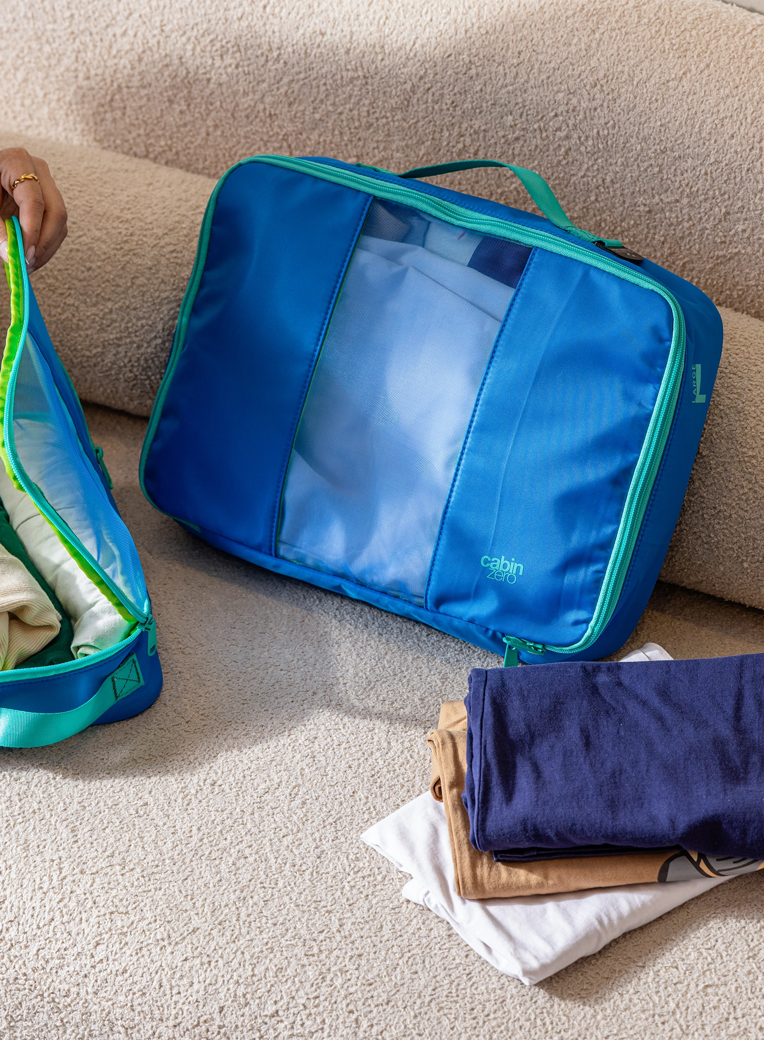 Органайзер за пътуване CabinZero Lux Packing Cube Large 11.5 L - capri blue