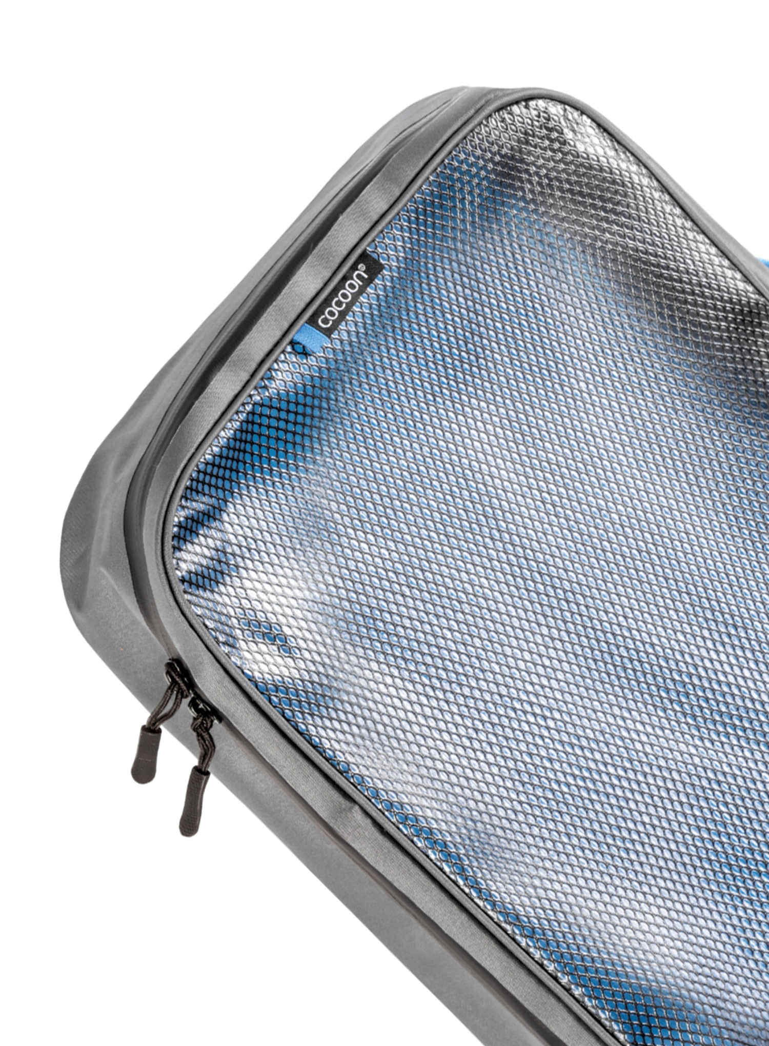 Органайзер за пътуване Cocoon Packing Cube - Laminated Net Top L - grey/blue