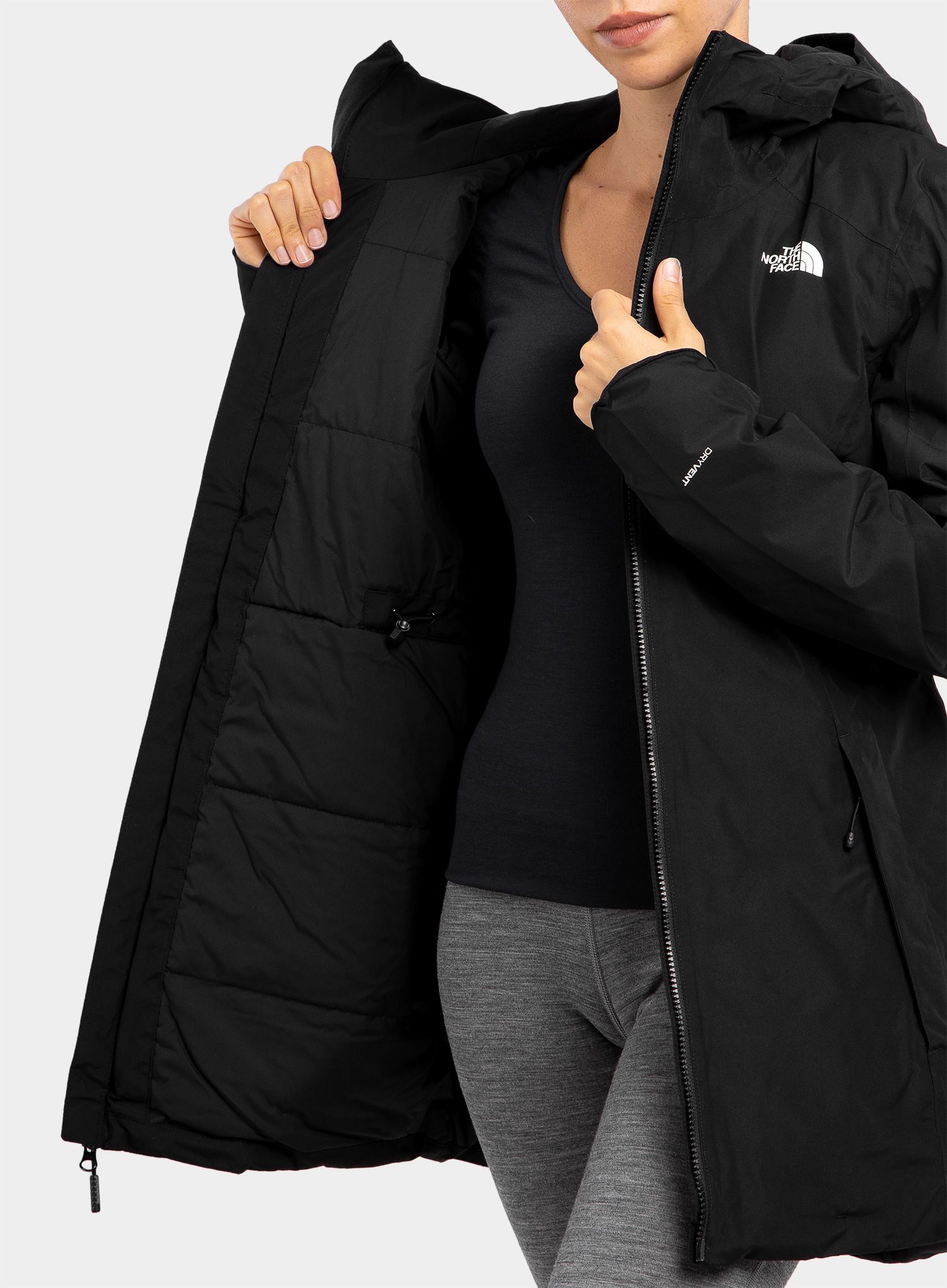 Дамско палто The North Face Hikesteller Insulated Parka - tnf black/tnf black
