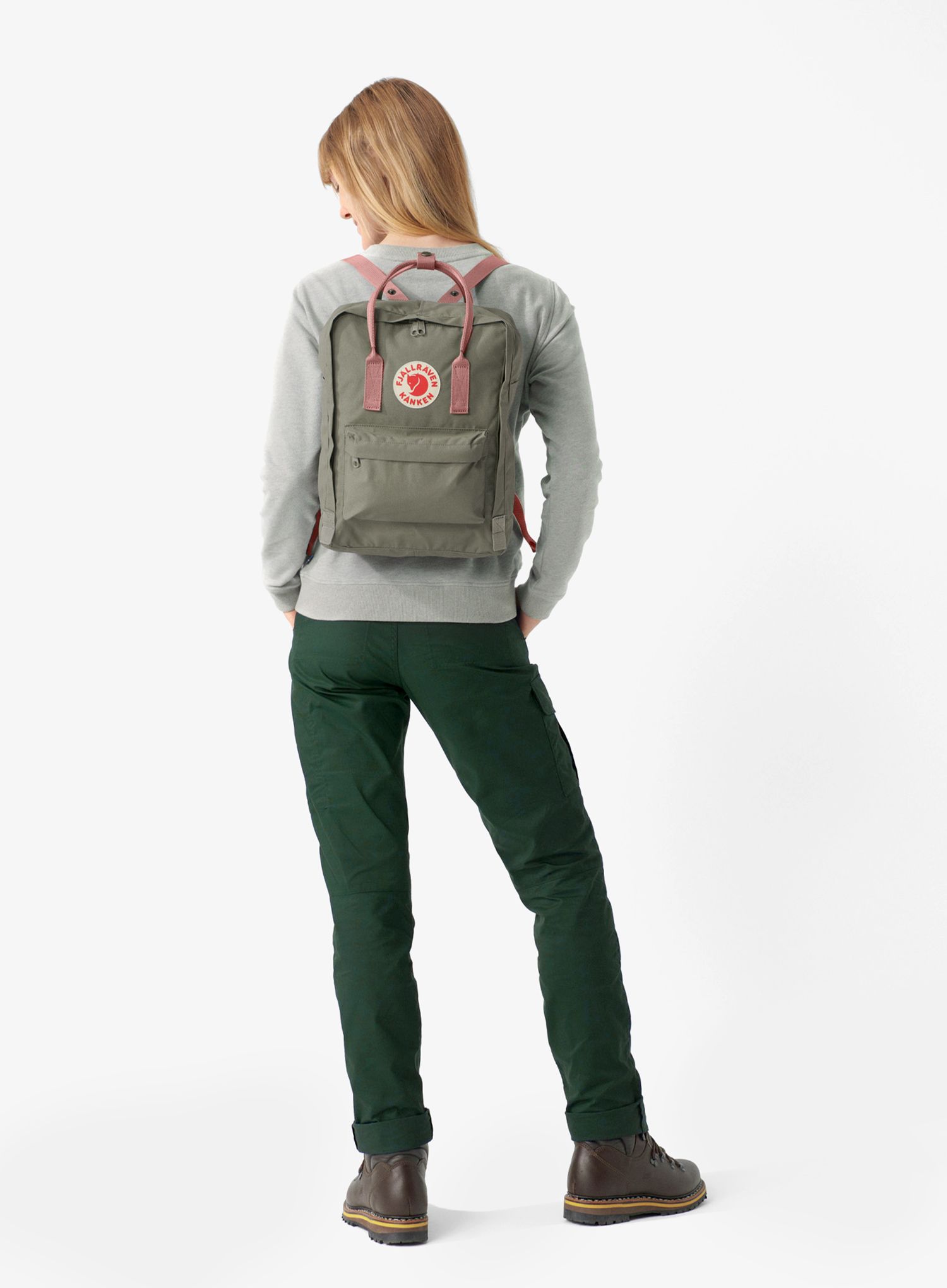Градска раница Fjallraven Kanken - fog/pink