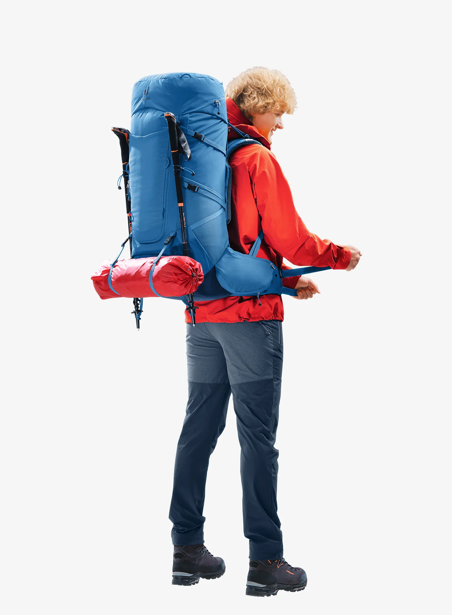 Трекинг раница Deuter Aircontact Core 60+10 - baltic/nightblue