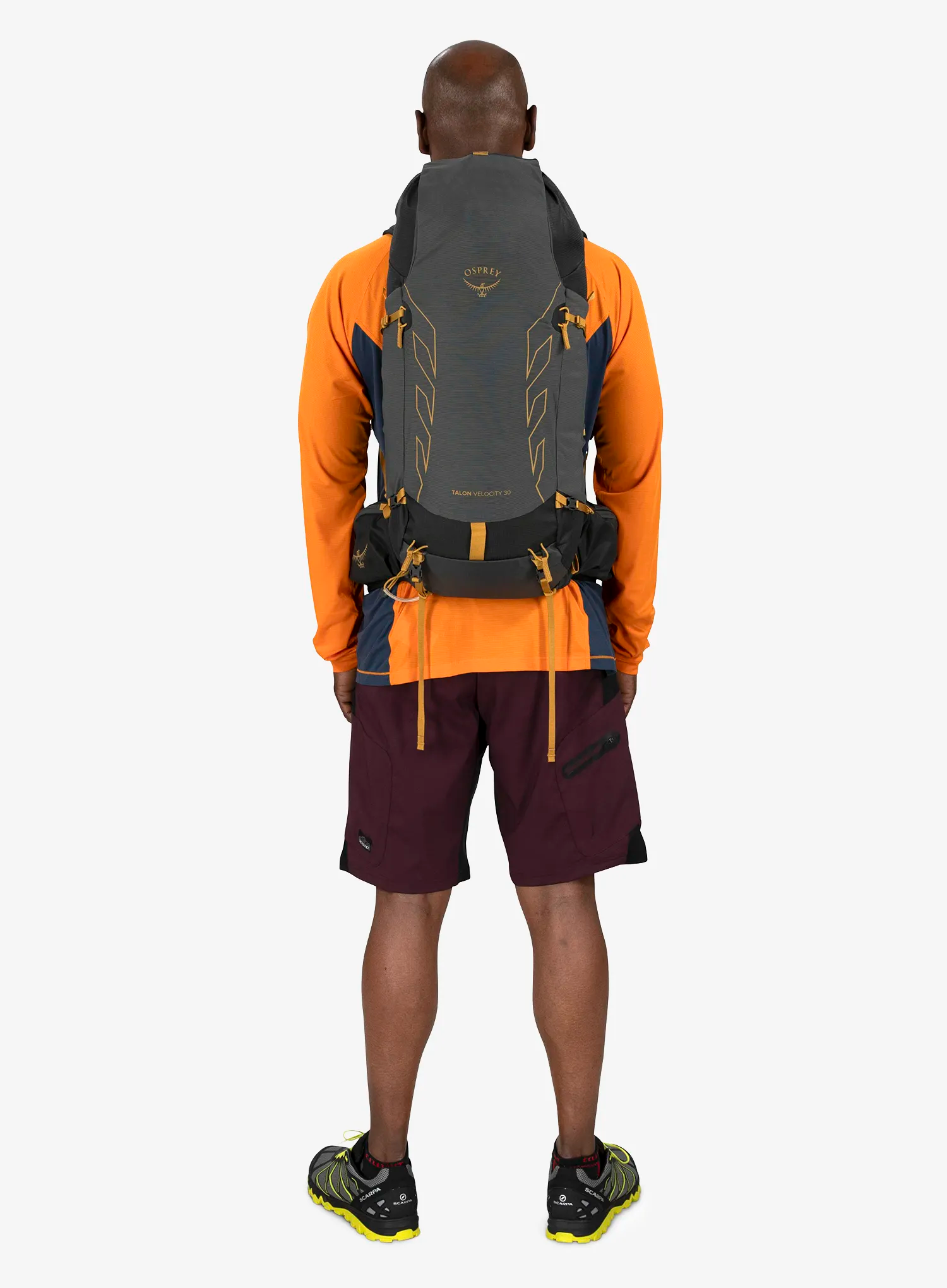 Туристическа раница Osprey Talon Velocity 30 - drk charcoal tumbleweed yellow