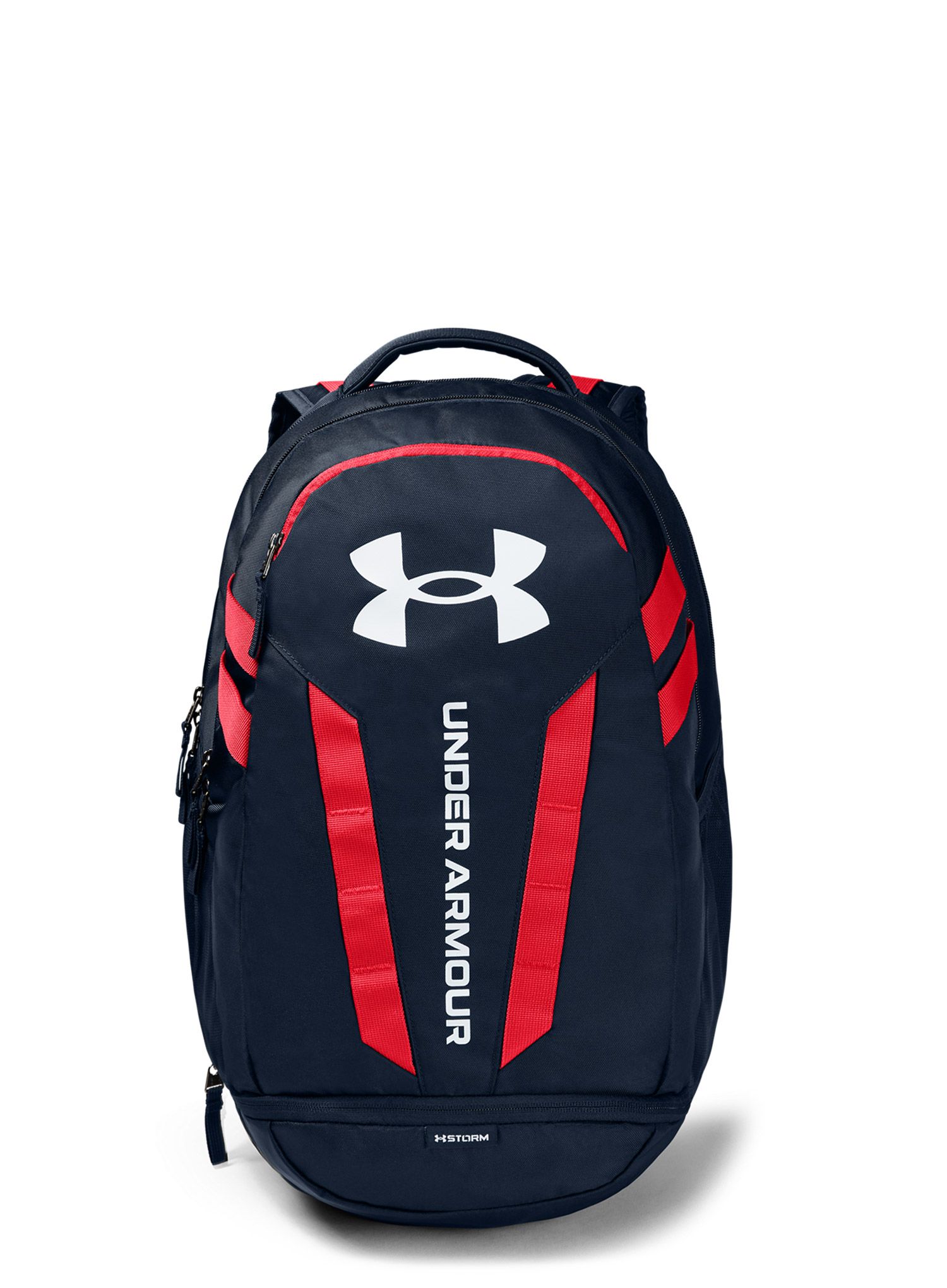 Раница за лаптоп Under Armour Hustle 5.0 Backpack - academy/red/white