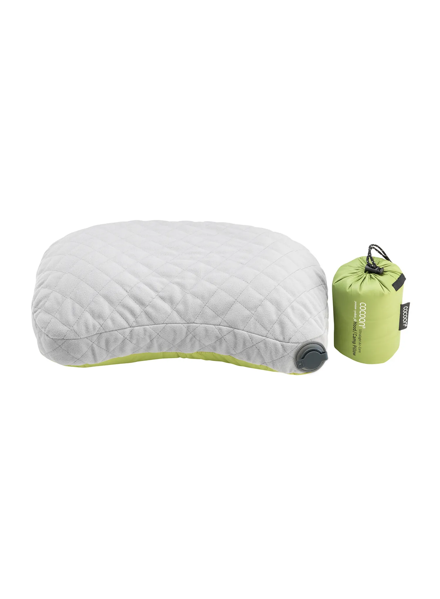 Надуваема възглавница Cocoon Air-Core Hood/Camp Pillow - wasabi/grey