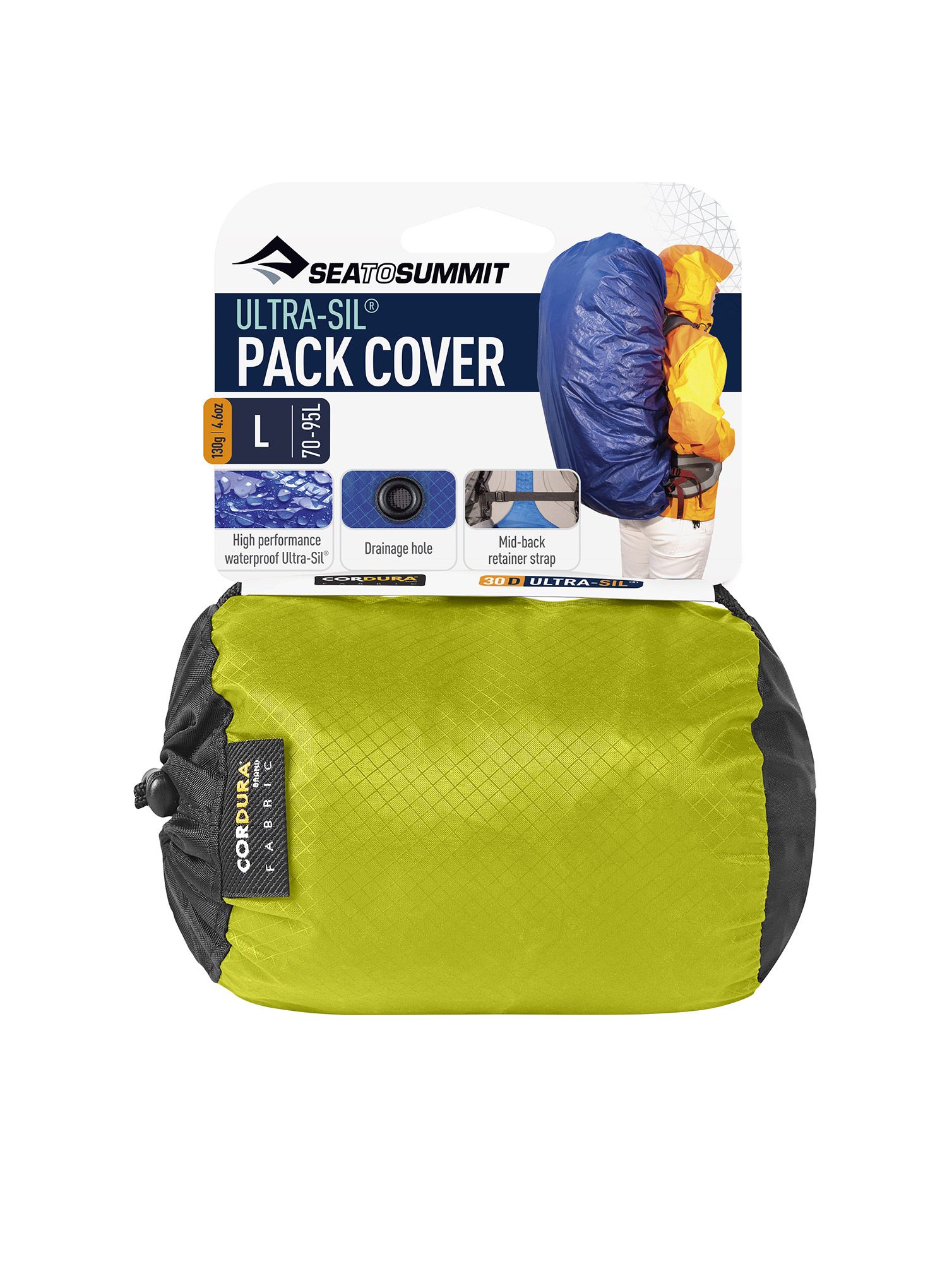 Калъф Sea To Summit Ultra-Sil Pack Cover Large - Fits 70-95 Litre Packs - lime