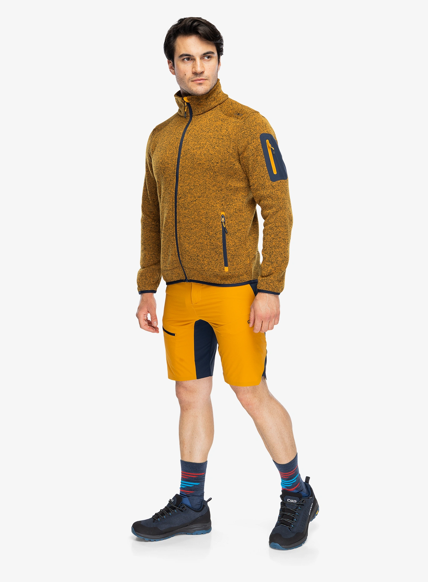 Полар CMP Perl Jacket Knitted - curcuma/b. blue