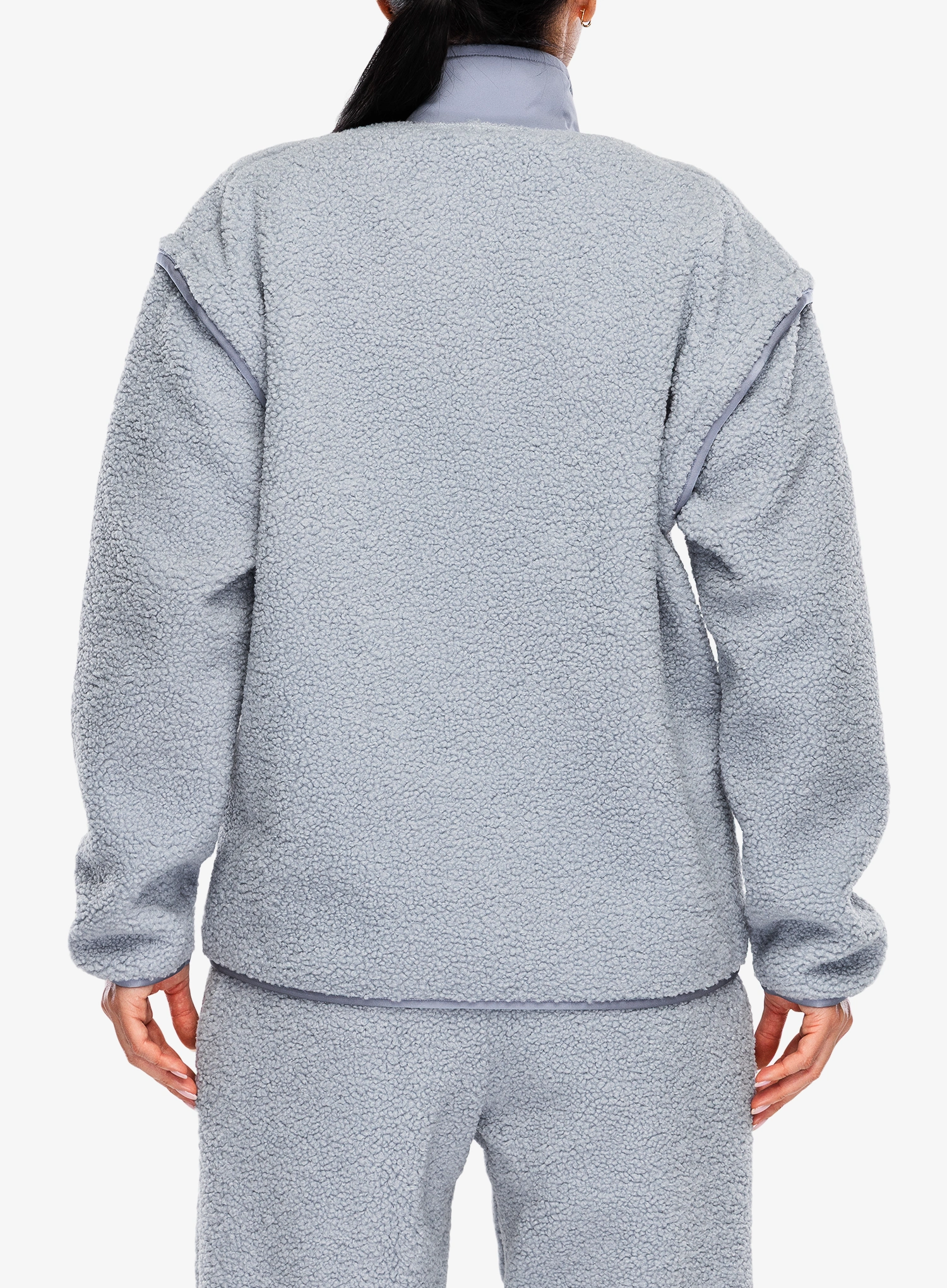 Дамски полар adidas Poc Xploric High Pile Fleece - halo silver