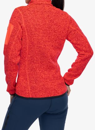 Дамски полар CMP Haze Jacket - redfluo/antracite