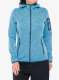 Дамски полар CMP Londra Fix Hood Jacket Knitted - topazio/blue ink