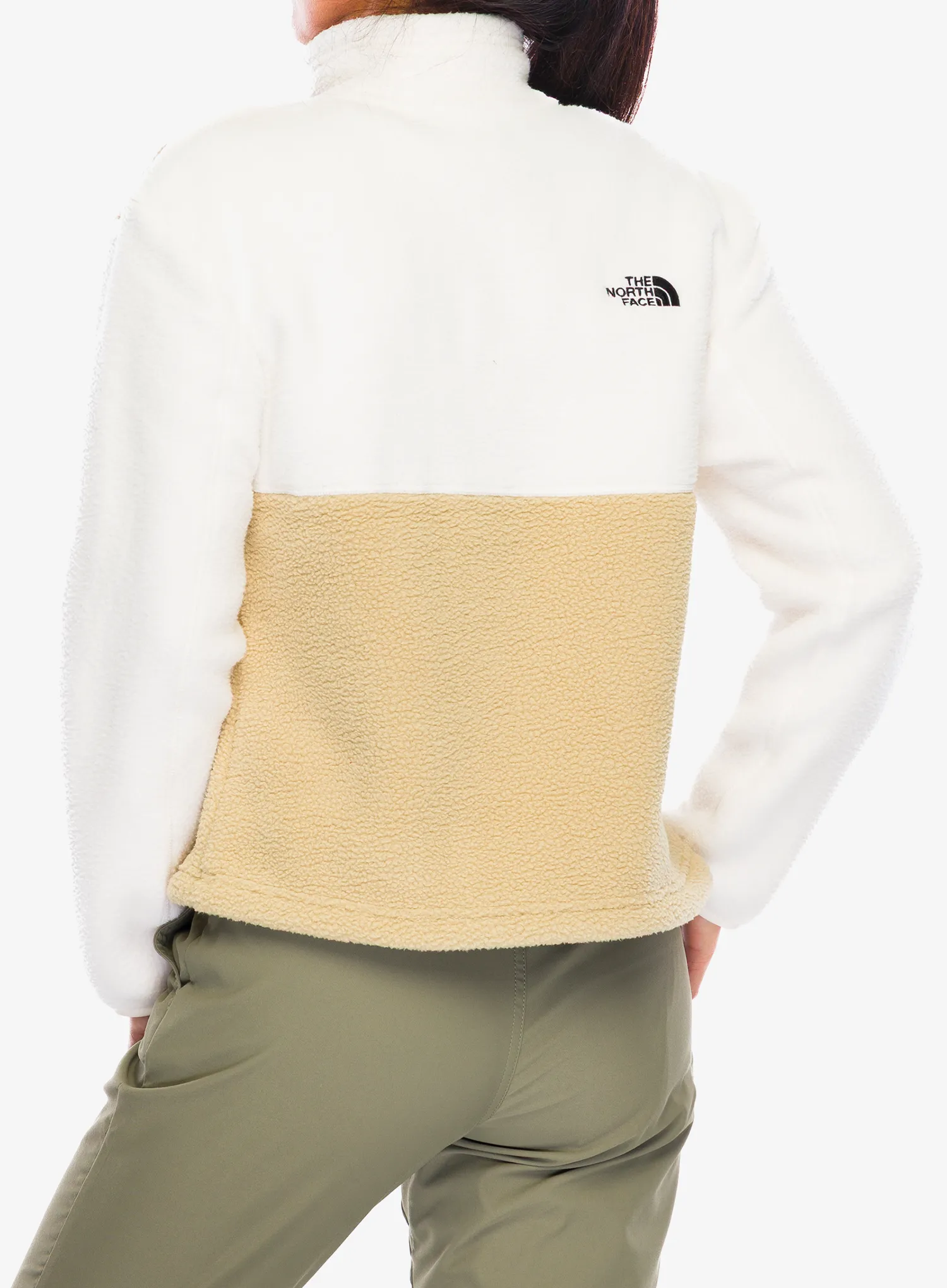 Дамски полар The North Face Yumiori 1/4 Zip - khaki stone/white dune