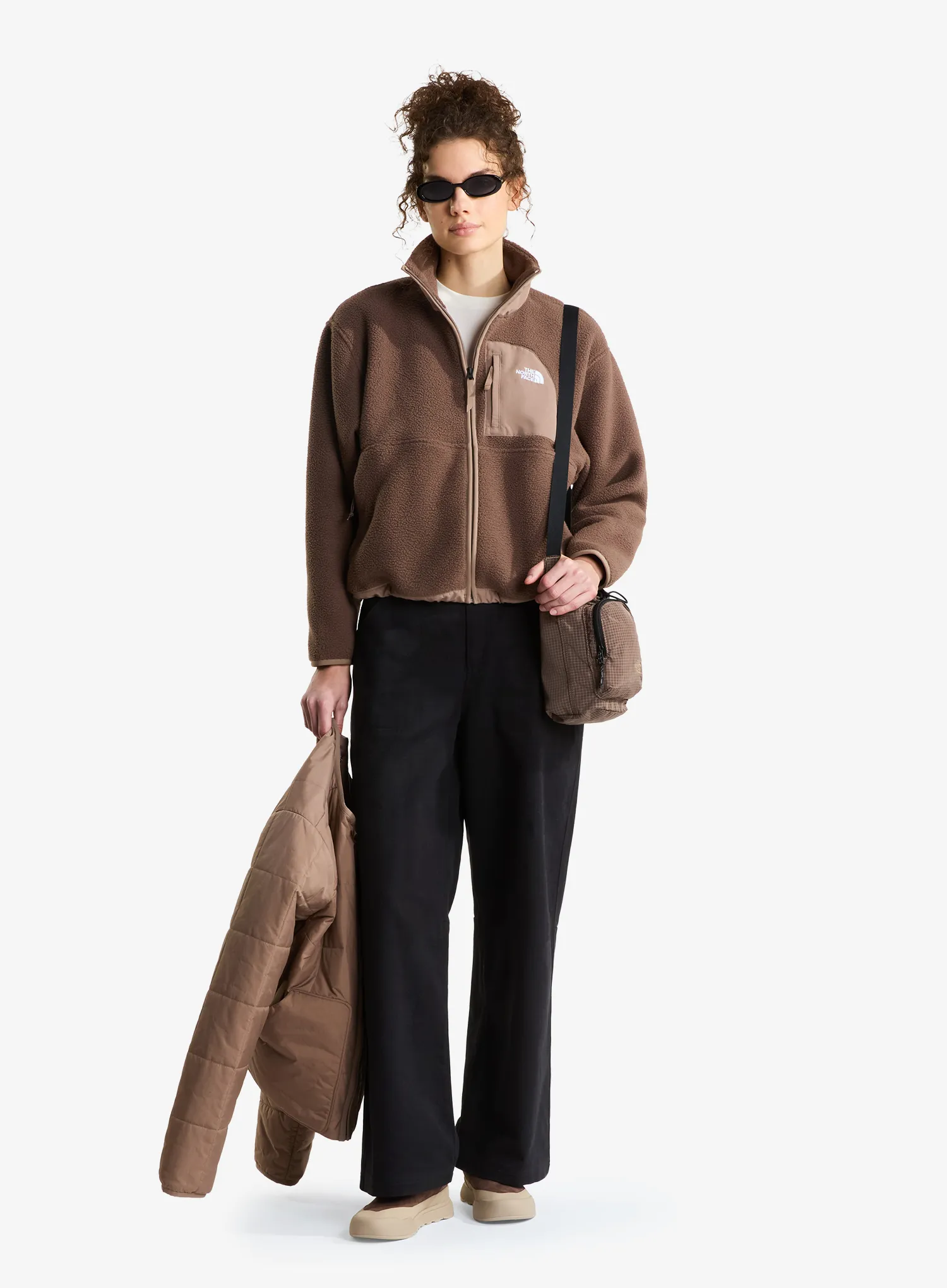 Дамски полар The North Face Yumiori Off Peak Full Zip Jacket - smokey brown/garnet