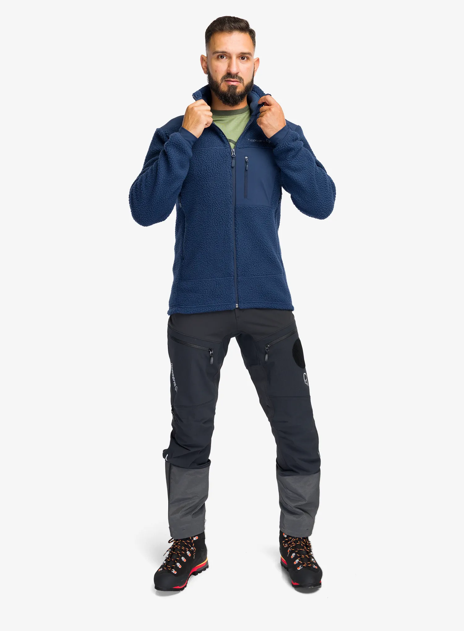 Полар Norrona Trollveggen Warm3 Jacket - indigo night