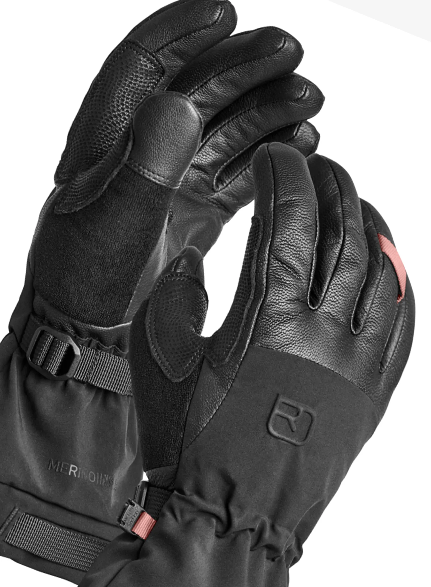 Дамски скиорски ръкавици Ortovox Merino Freeride Glove - black raven/raven