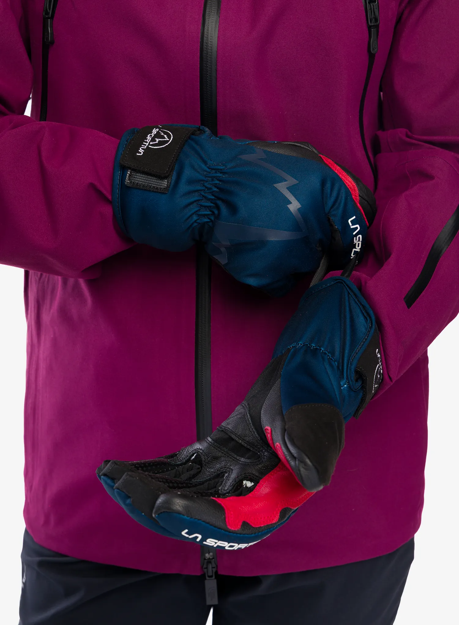 Скиорски ръкавици La Sportiva Ski Touring Gloves - storm blue/red