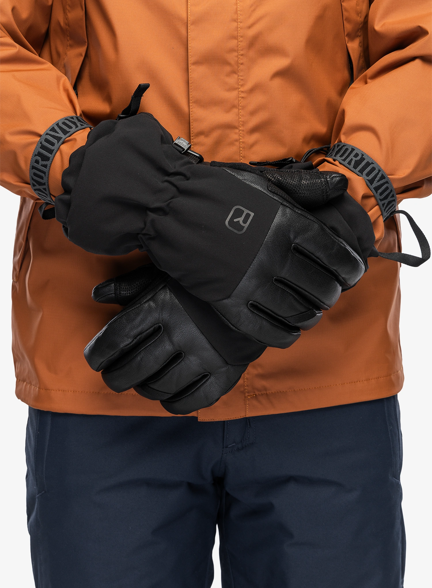 Скиорски ръкавици Ortovox Merino Freeride Glove - black raven/black
