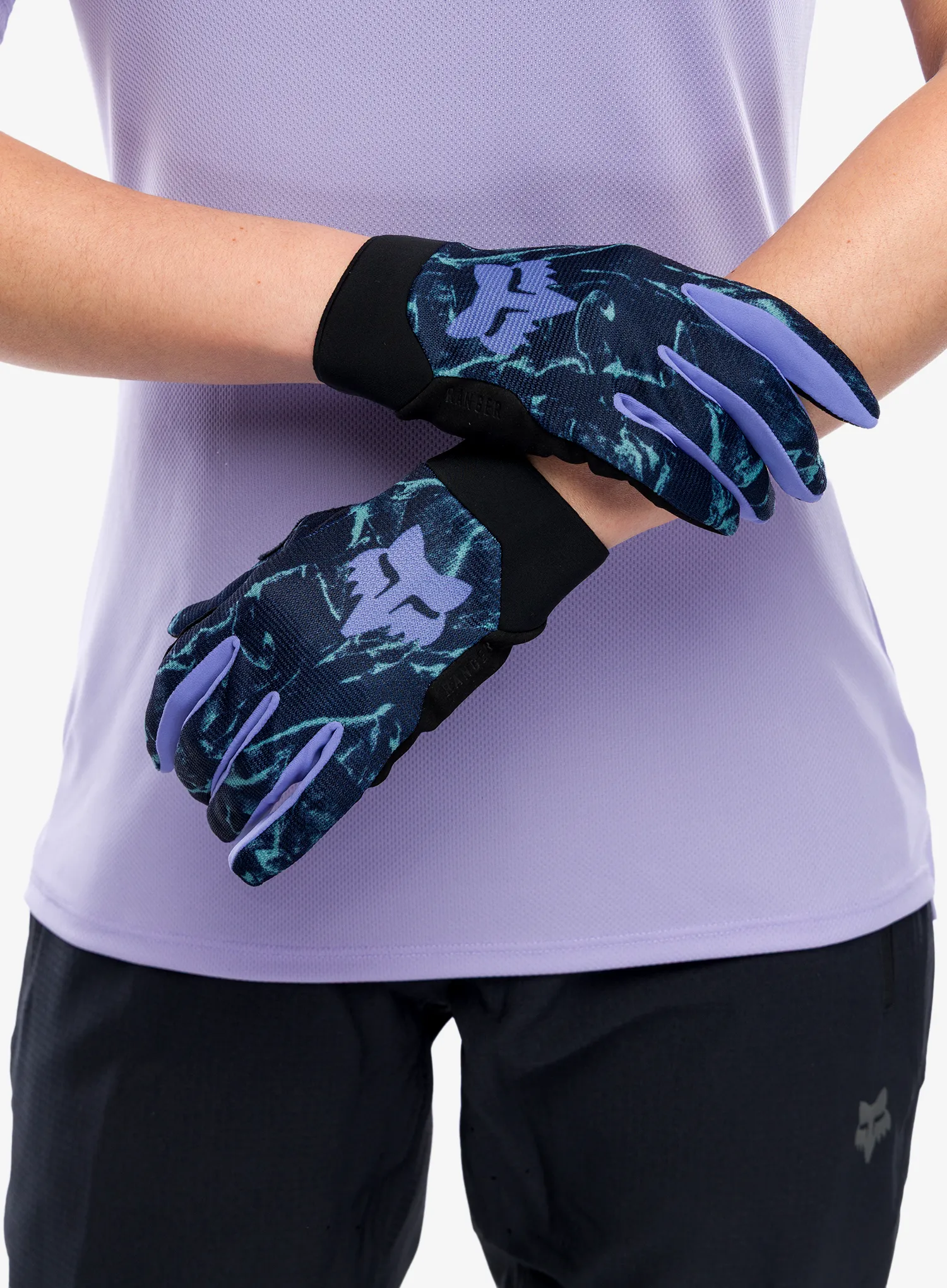Дамски ръкавици за колоездене Fox Ranger Glove Image Print - arctic blue
