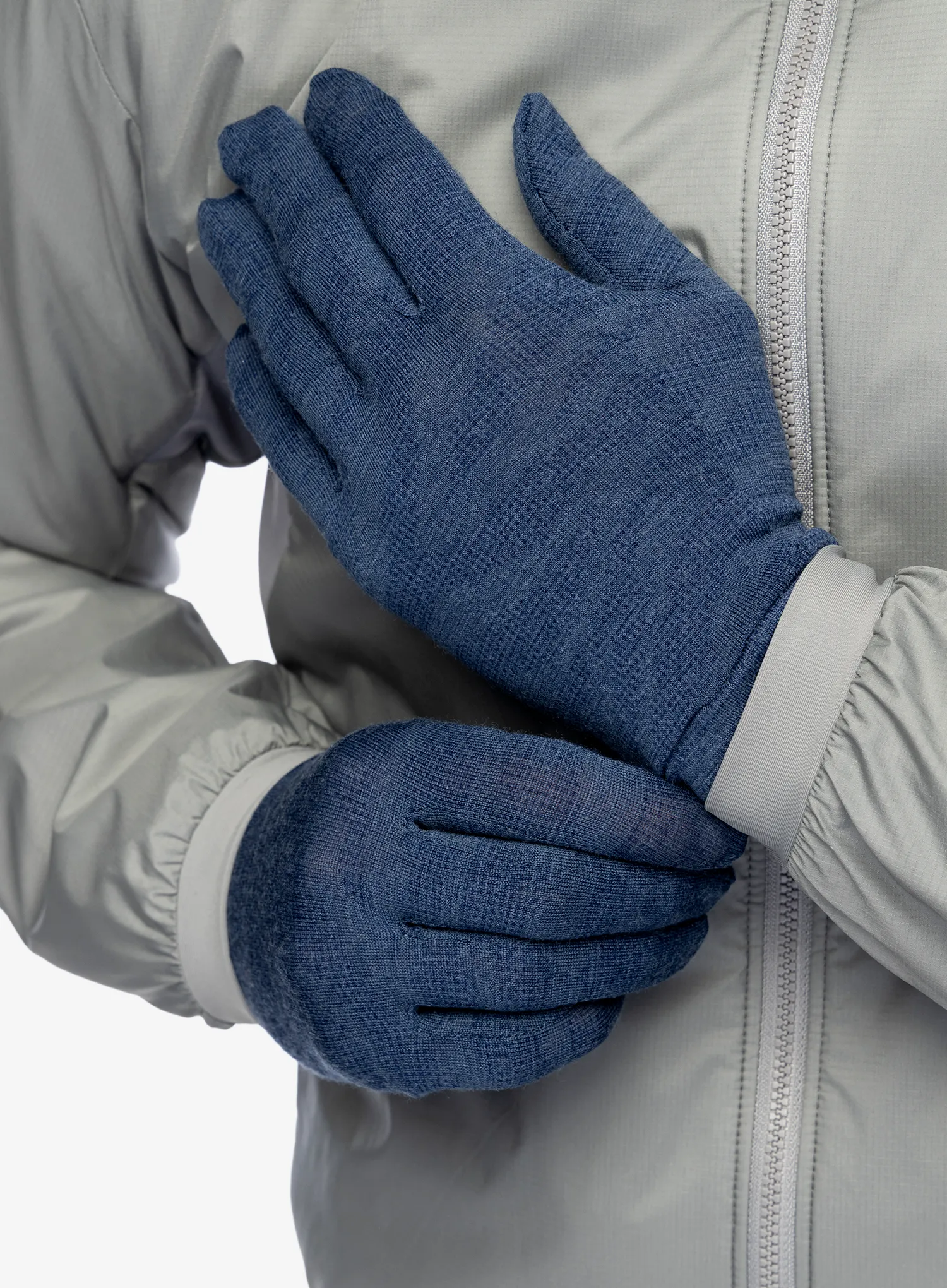 Вълнени ръкавици Salewa Cristallo Liner Gloves - crevasse dark denim