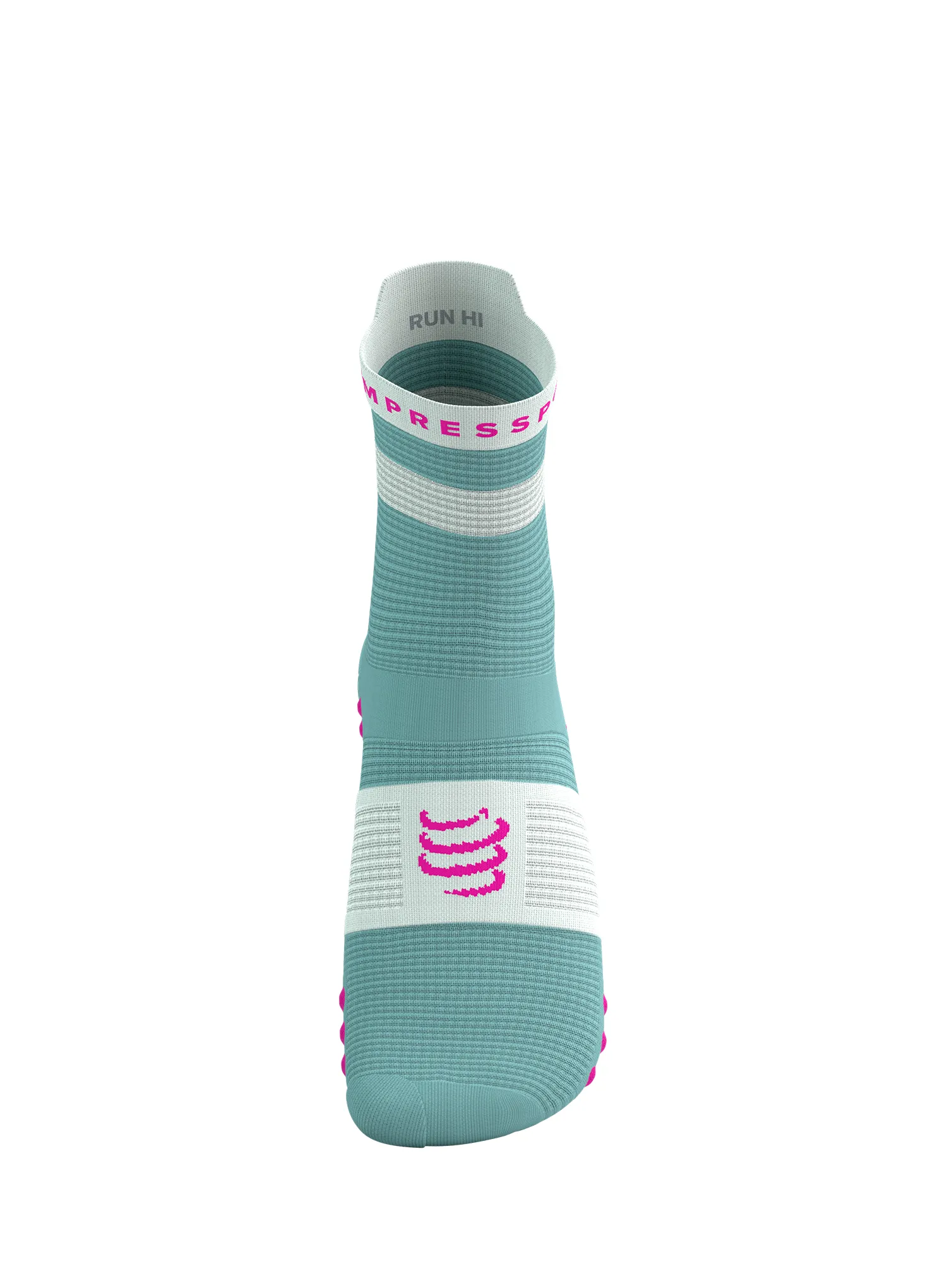 Чорапи за бягане Compressport Pro Racing Socks v4.0 Run High - ether/neon pink