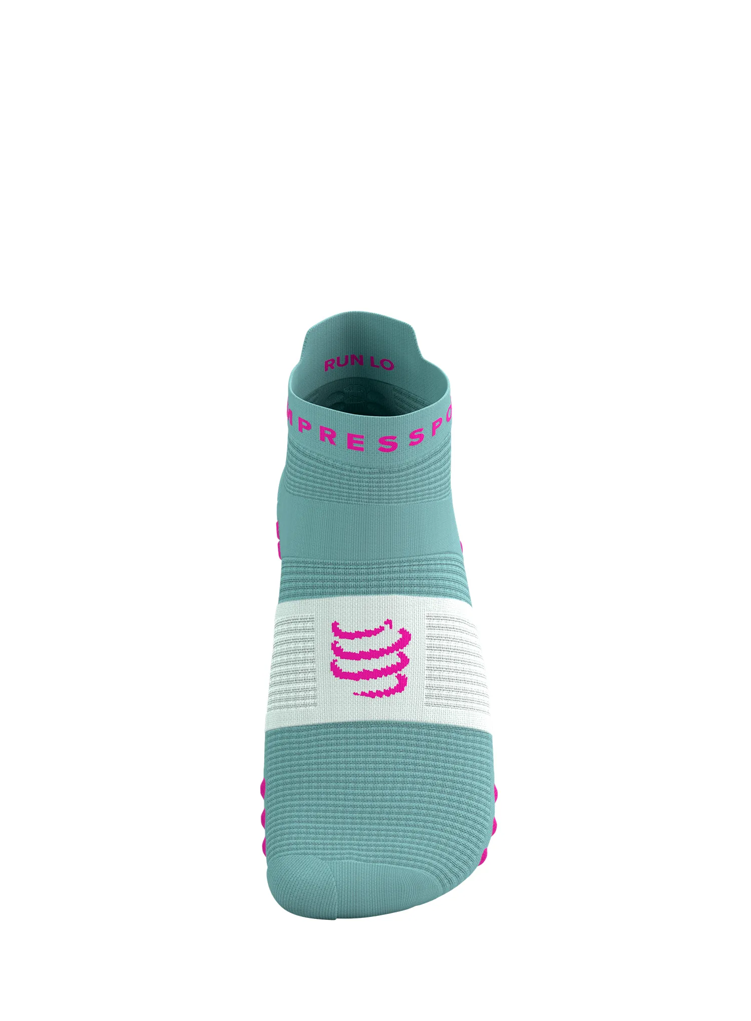 Чорапи за бягане Compressport Pro Racing Socks v4.0 Run Low - ether/neon pink