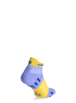Чорапи за бягане Compressport Pro Racing Socks v4.0 Run Low - jacaranda/maize