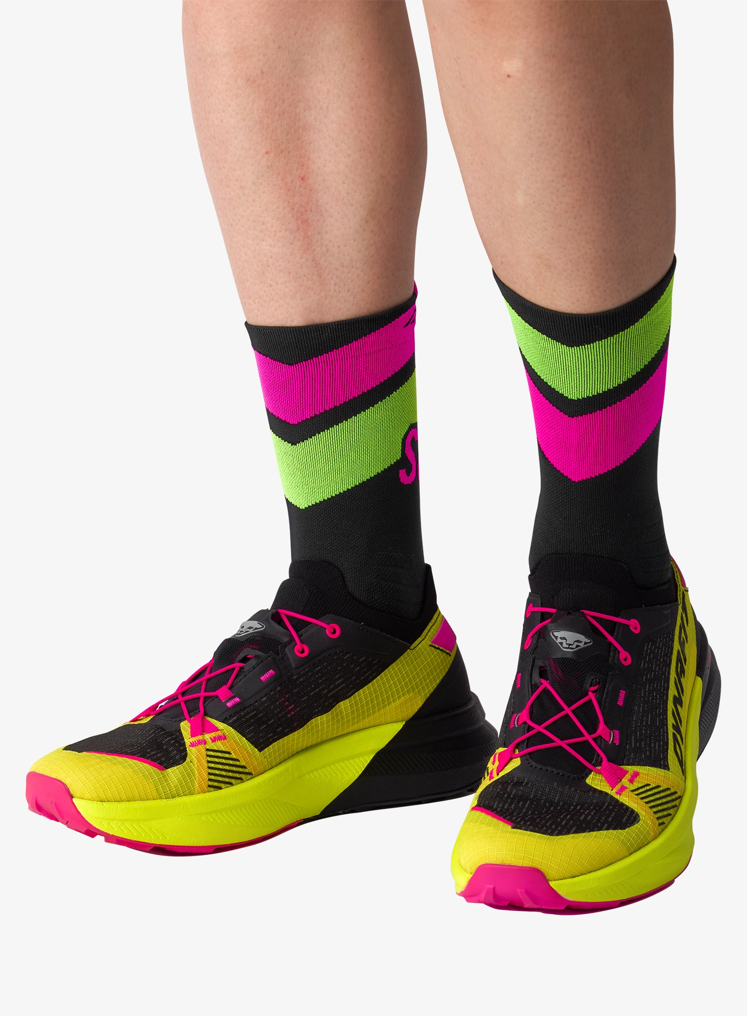 Чорапи за бягане Dynafit Ultra Crew Socks - black out/ultra yellow