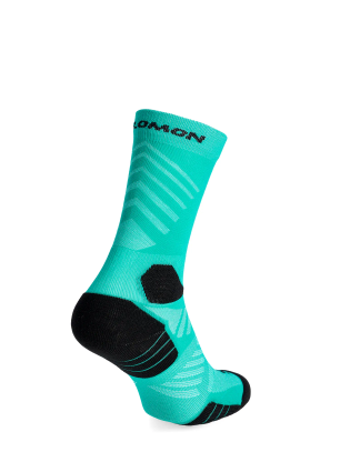 Чорапи за бягане Salomon Aero Crew - dynasty green/waterfall