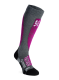Дамски скиорски чорапи UYN Ski All Mountain - medium grey melange/purple