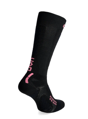 Дамски скиорски чорапи UYN Ski One Pure Snow Socks - black/pink