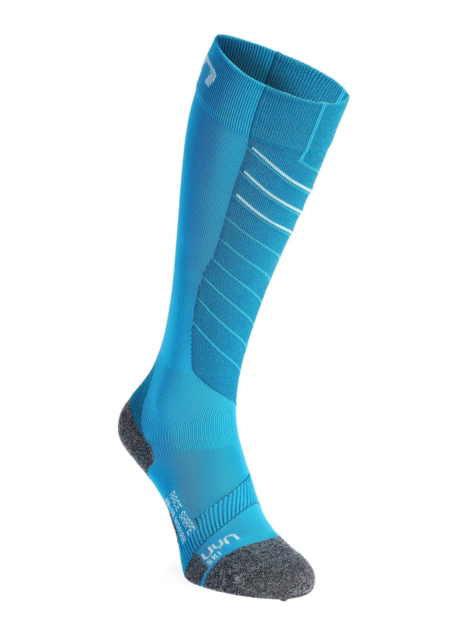 UYNSkiRaceShapeSocks_turquoisewhite8054216550059a.webp