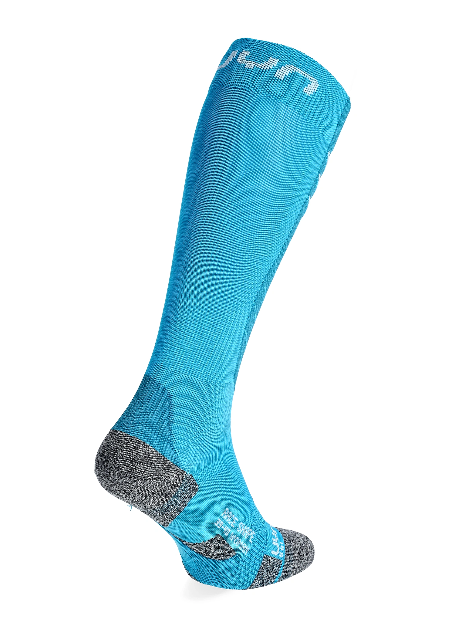 Дамски скиорски чорапи UYN Ski Race Shape Socks - turquoise/white