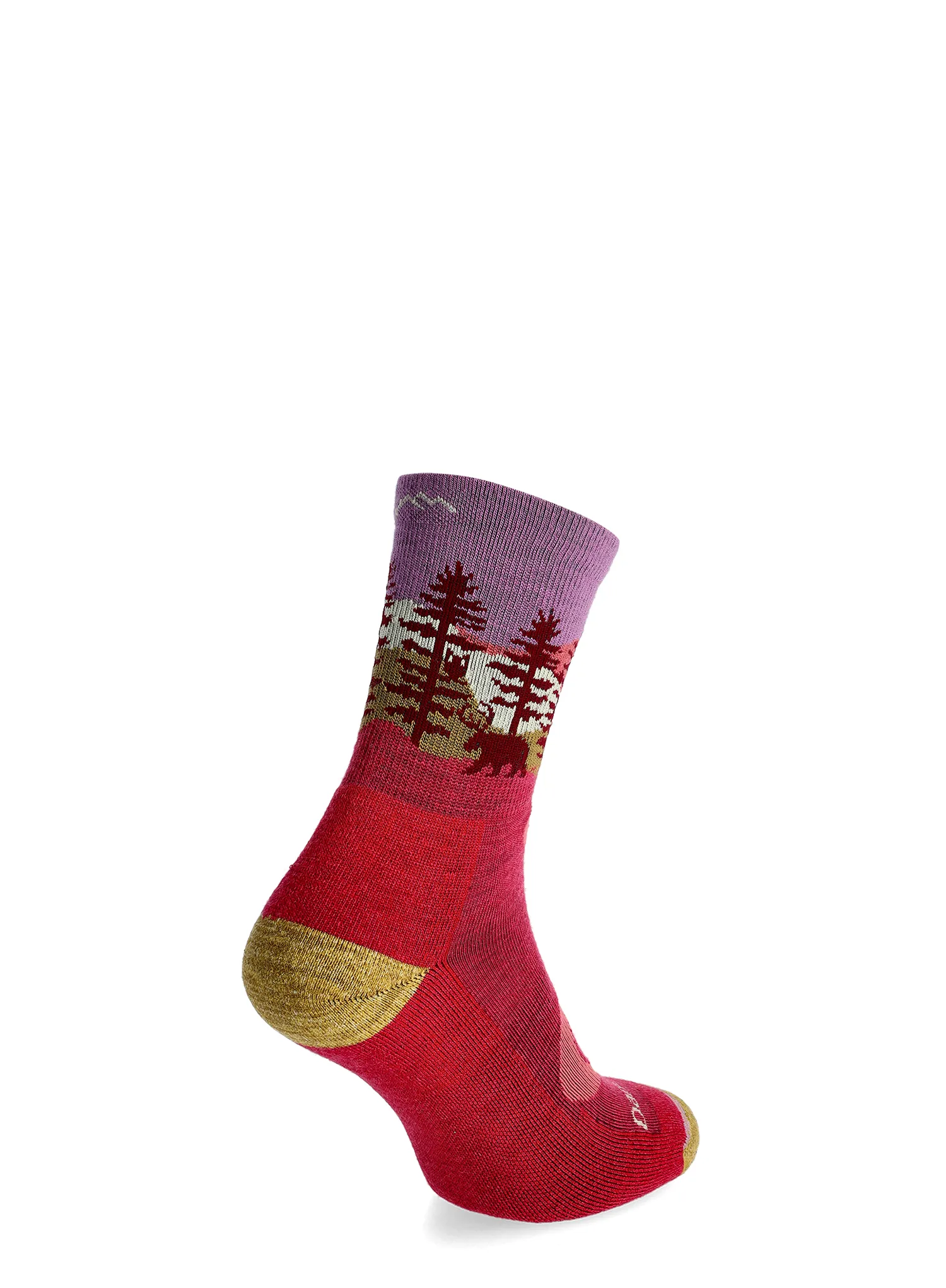 Дамски чорапи за трекинг Darn Tough Northwoods Micro Crew Midweight with Cushion - cranberry