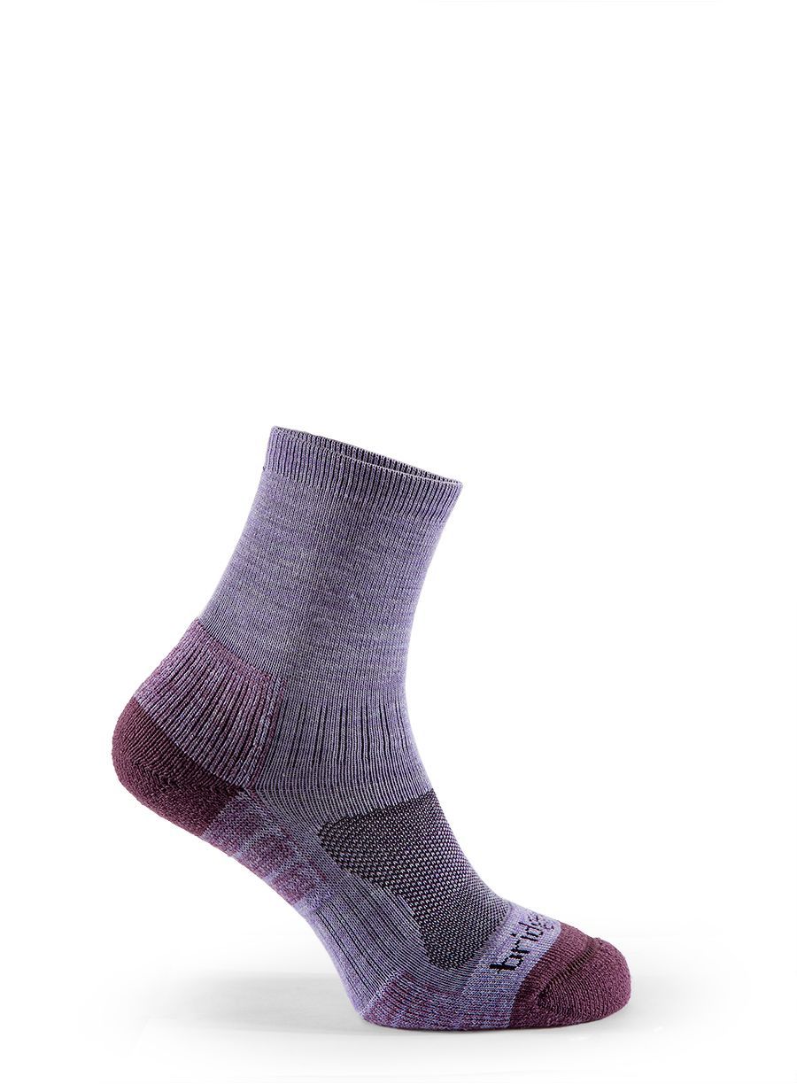 Дамски туристически чорапи Bridgedale Hike Lightweight Merino Performance 3/4 Crew - heather/damson