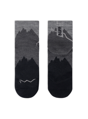 Туристически чорапи Buff Merino LIghtweight Quarter Sock LWQ3 - black