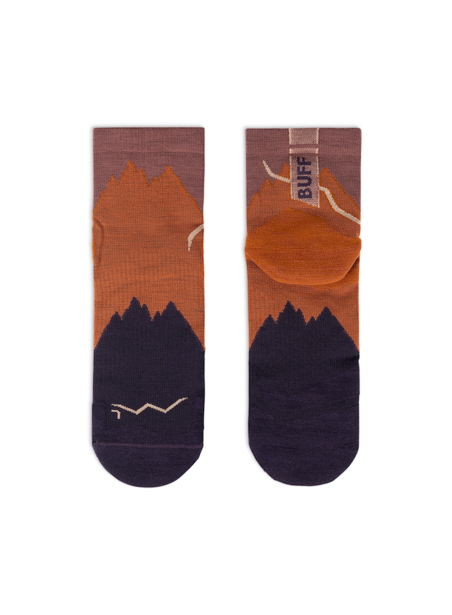 Туристически чорапи Buff Merino LIghtweight Quarter Sock LWQ3 - ginger